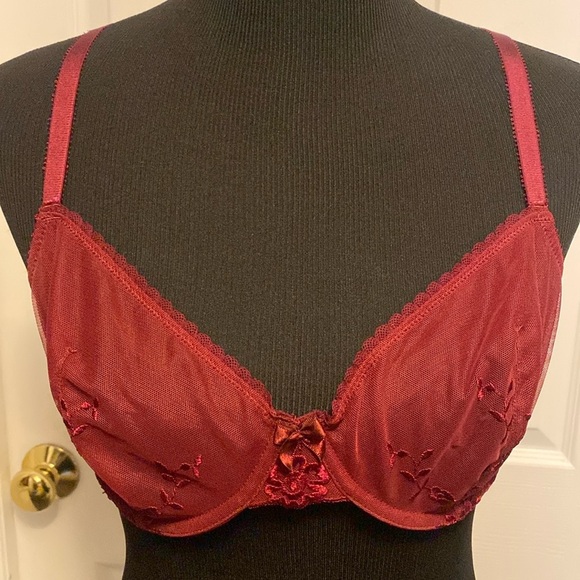 Apt. 9 Sexy Wine Color See Thru Lace Bra Sz 36C NWOT - Picture 1 of 6